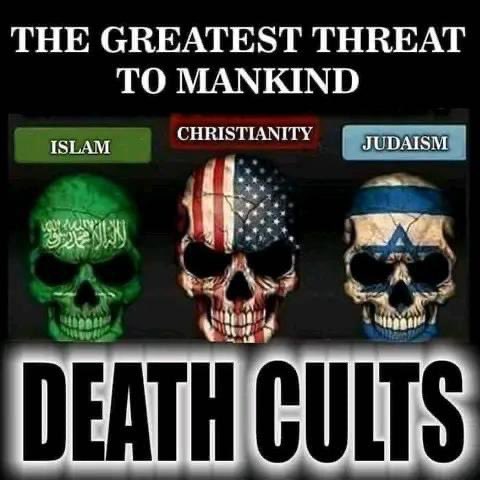 BeachTrash1976's tweet photo. @shamballa_01 They are all trash.
#ReligionIsTheProblem https://t.co/w7i62jhLHU