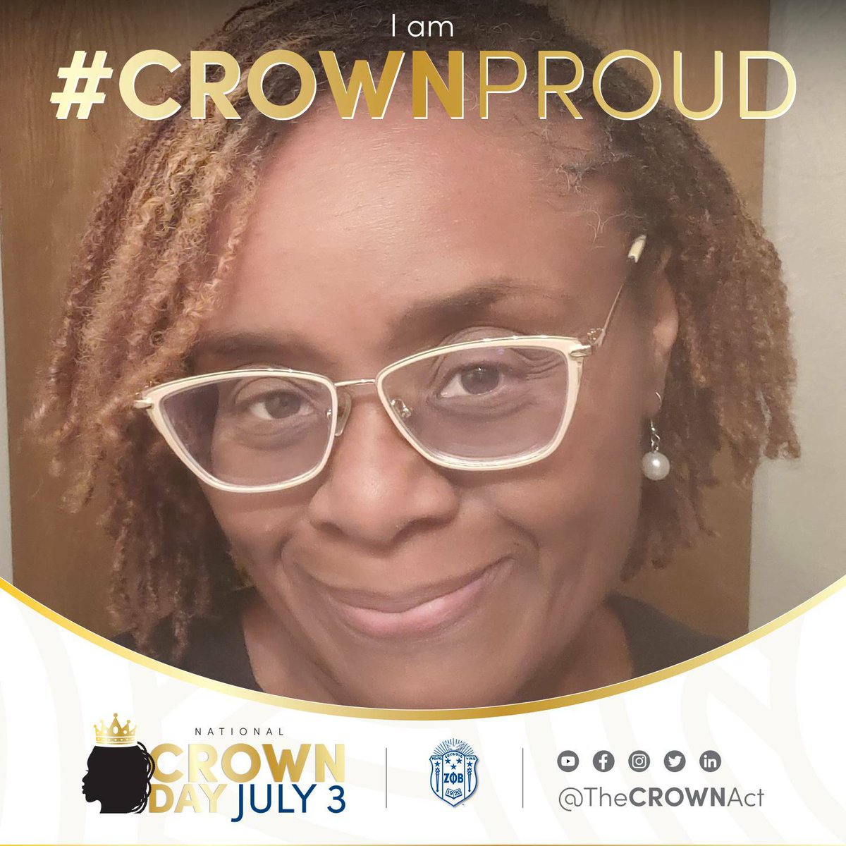I am #CrownProud to celebrate National CROWN Day and the The CROWN Act .
#ZPhiB1920
#SouthernRegionZetas
#MightyExtraordinary
#kappazeta
#WestTexasZetas 
#greaterDallasZetas
@ms_ceskina95 @ZPHIBHQ