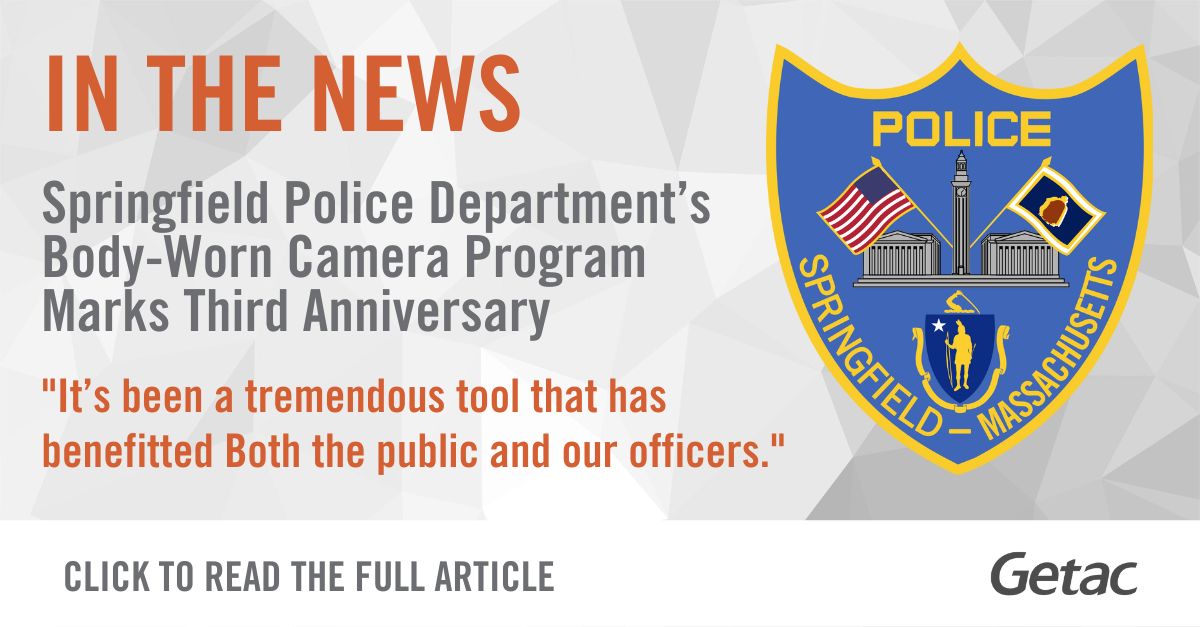 GetacUS's tweet image. Three years after the initial device deployment, the City of Springfield, Massachusetts Police Department is sharing how Getac&apos;s body-worn cameras have benefited both their officers and the community. 

Click Here: bit.ly/449E1vp

#Getac #Rugged #ConnectedAndProtected