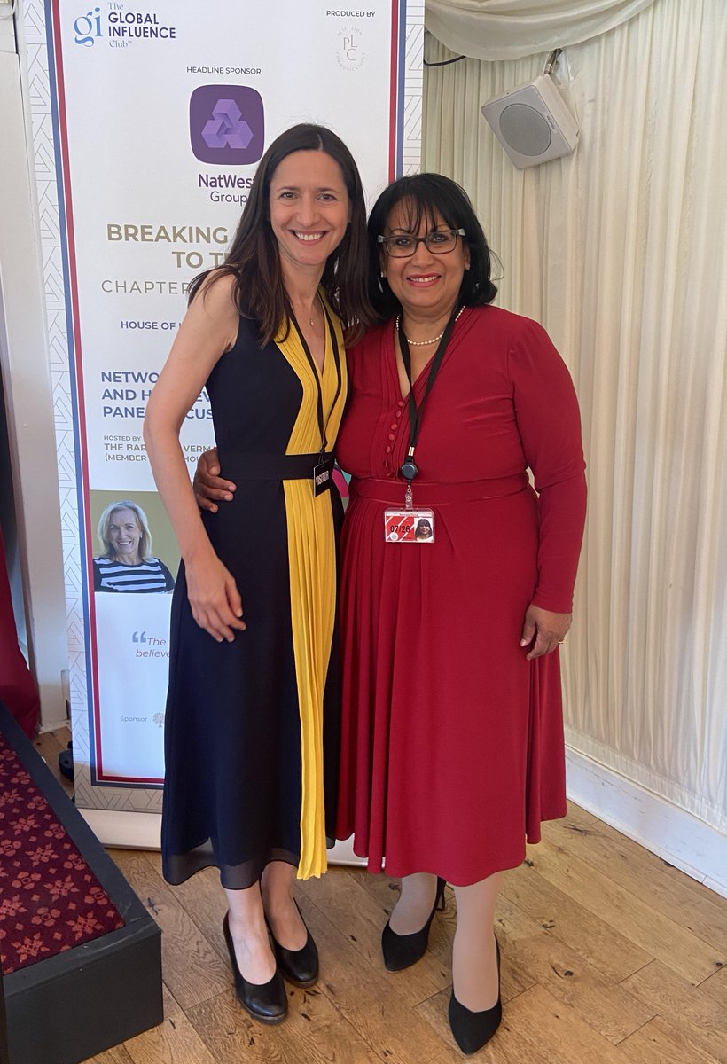 Global Influence Club’s 'Breaking Barriers to Trade 2023'. Dr Theodora Kalentzi (left of image), founder of @medicalprimeuk menopause clinic, was pleased to attend this event at the House of Lords, hosted by Baroness Sandy Verma (right of image)