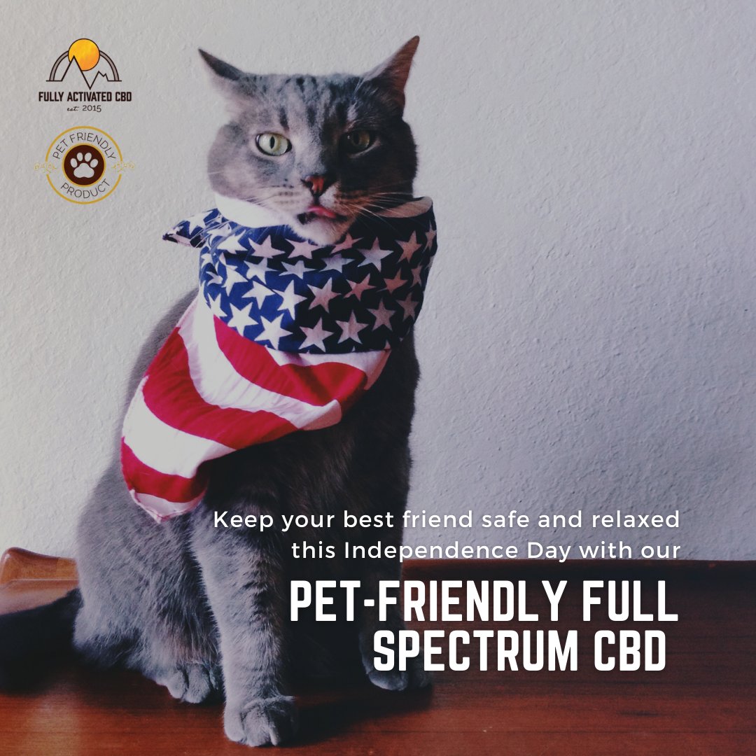 Fully_Activated's tweet image. Hey buddy, we get it. Loud noises and new strangers can be really overwhelming.

Help keep your pets safe and relaxed this Independence Day with our pet-friendly, all-natural organic CBD products! 🐶🐱

fullyactivatedcbd.com

#fullyactivatedcbd #fullyactivated #cbdforpets
‌
