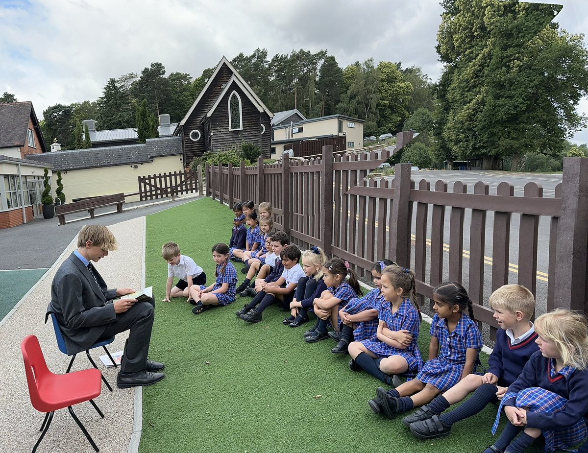 EC (Head for the Day), in action! Story in Pre-Prep, lunch with years 3-4, meeting with Section Leaders, lessons to observe and a well-earned break in the Staff Room!