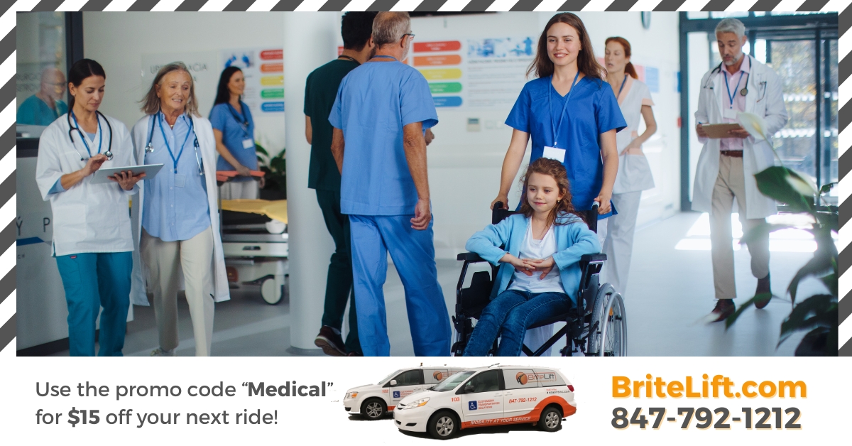 BriteLift's tweet image. Navigating hospital transportation for wheelchair patients in the Chicago suburbs? Our blog has you covered! Explore the challenges and solutions, and unlock a stress-free experience with BriteLift. bit.ly/430dRtT  

#StressFreeRides #ChicagoSuburbs #NEMT #BriteLift