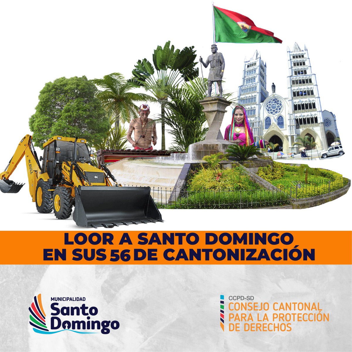 Saludamos y felicitamos a Santo Domingo por sus 56 años de cantonización🥳. Somos parte de la lucha de <a href="/WilsonErazo_SD/">Wilson Erazo</a> liderando el <a href="/GADsantodomingo/">Municipalidad de Santo Domingo</a> por construir la Ciudad Moderna, Sostenible, Inclusica y de Igualdad que todos merecemos.