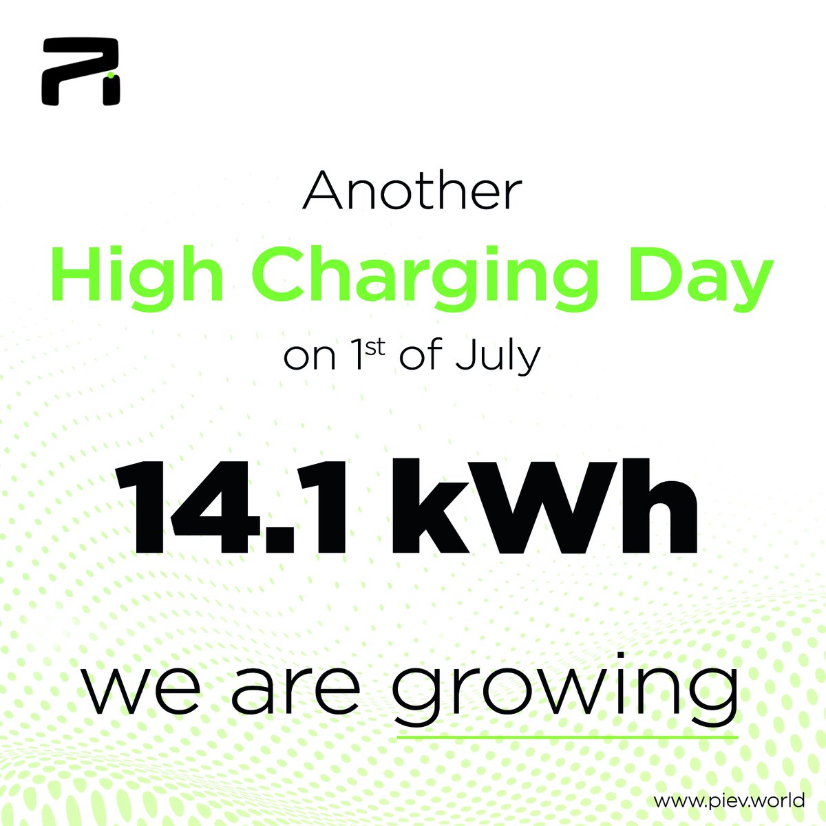 High Charging Day - We are growing.
#PiEV #EVCharging #EVSolutions #EVChargingStation #GreenIndia