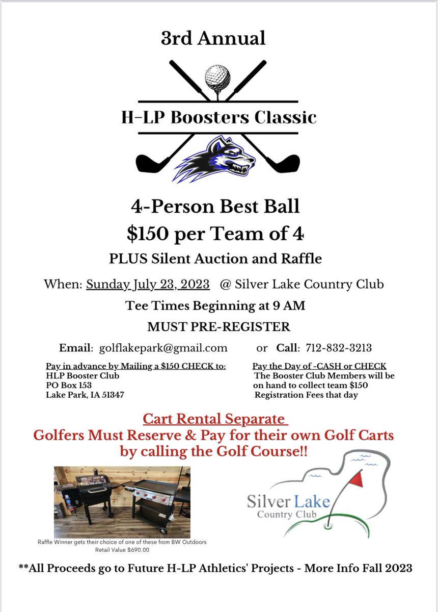 HLPBoosterClub's tweet photo. Join us for the Boosters Classic!! https://t.co/GOz01qi4CZ