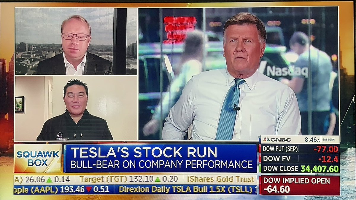 MyPOV: great debating with  Craig Irwin <a href="/ROTHCapital/">ROTH Capital</a>  this morning on Squawk Box  <a href="/CNBC/">CNBC</a> with <a href="/JoeSquawk/">Joe Kernen</a> 

He’s a @tesla bear, I’m a bull. 

m.youtube.com/watch?v=OqoDSR…