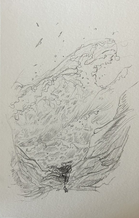 Episode 52 of BtB is live on <a href="/MegaphonicFm/">Megaphonic FM</a>! Come listen to <a href="/schwindter/">Colleague Oriana</a>, <a href="/vandroidhelsing/">Jared Pechaček</a> and <a href="/NedRaggett/">Ned Raggett</a> talk _The Fall of Numenor_. (And do subscribe through your fave podcast setup.)  Illustration by Jared as always! #Tolkien megaphonic.fm/bythebywater/52