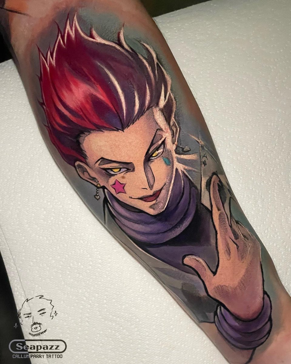 seapazz's tweet photo. 3 pieces I’ve done recently that have nothing to do with eachother. Hisoka from HxH, SSJ2 Goku, and Higgs from Death Stranding!

#art #tattoo #tattooart #tattooartist #anime #animeink  #hxh #hunterxhunter #dbz #DragonBallZ #DeathStranding https://t.co/1rtYlzBYky