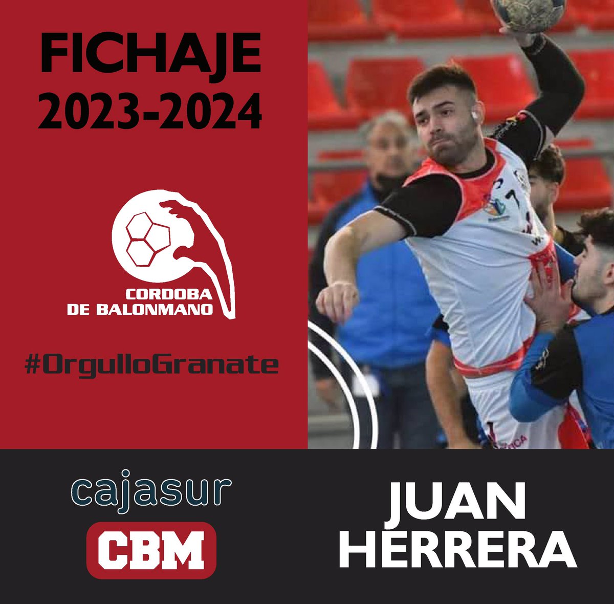 🔊 FICHAJE 🆕 🤾‍♂️
Juan Herrera (1999), cuarta incorporación del Cajasur CBM. Formado en nuestra #FactoríaCBM, el lateral zurdo llega procedente del BM Bolaños. ¡Bienvenido de nuevo a casa, <a href="/juanherreraa99/">🌟Juan Herrera🌟</a>!
📷 Rafa Sánchez Ruiz