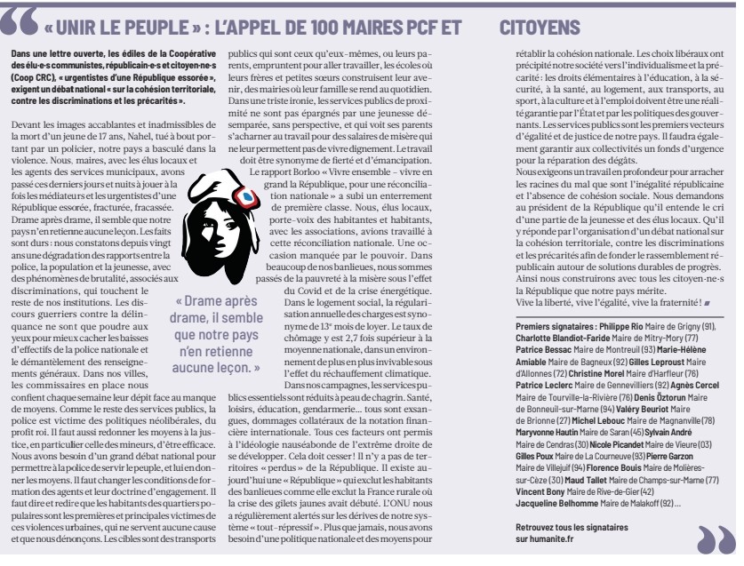 OrvaultPcf's tweet photo. 📢#Appel de 1⃣0⃣0⃣ Maires #PCF & citoyens (@CoopEluesCRC) pour 1⃣ débat national sur la cohésion territoriale!⤵️
"Nous exigeons 1⃣ travail en profondeur pour arracher les racines du mal que sont l'inégalité républicaine & l'absence de cohésion sociale!"✊
#UnirLePeuple #Maires https://t.co/pxXwJPatFG