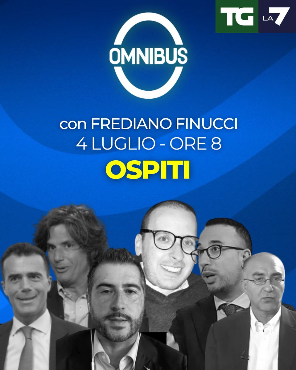 Domani ad @OmnibusLa7 con @FredianoFinucci ore 8.00 AM #lepen #salvini #franceViolence @sandrogozi @PaoloBorchia @LorenzoConsoli @rapisardant @GabrieleSegre