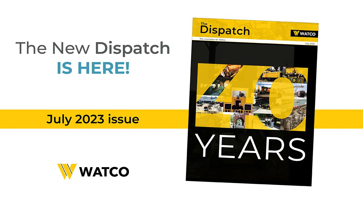 WatcoRail's tweet photo. Forty years in business calls for a special issue of The Dispatch. Read more about Watco’s milestones over the years, our #culture that sustains our team members to this day, and much more. https://t.co/oqTuUmxvC0 https://t.co/d1RVhFbAad