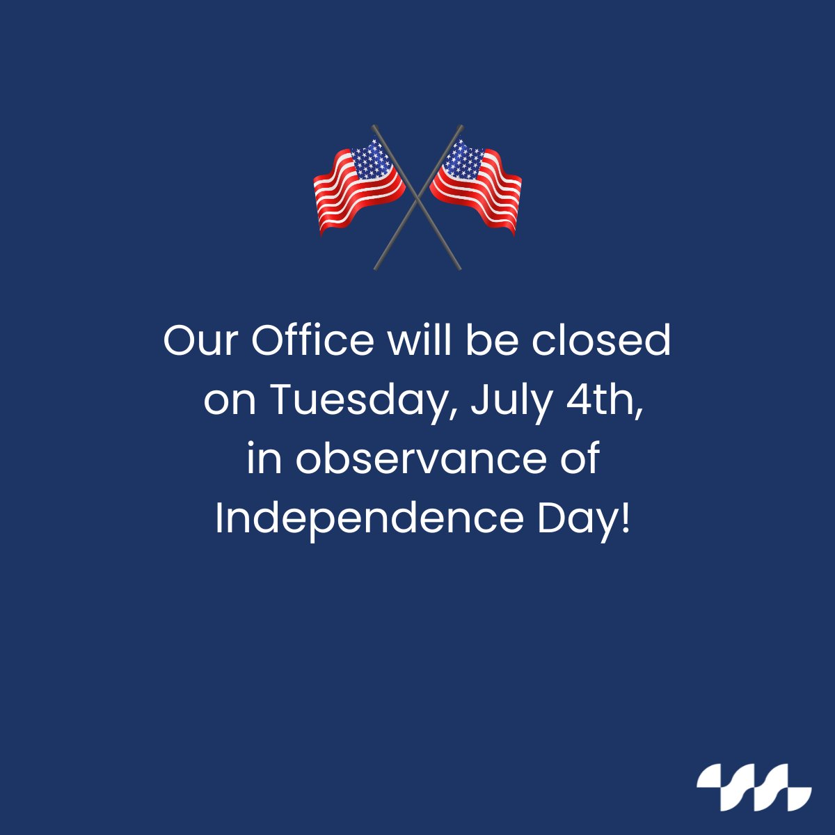 We hope everyone has a safe and fun holiday!

#4thofjuly #companyholiday