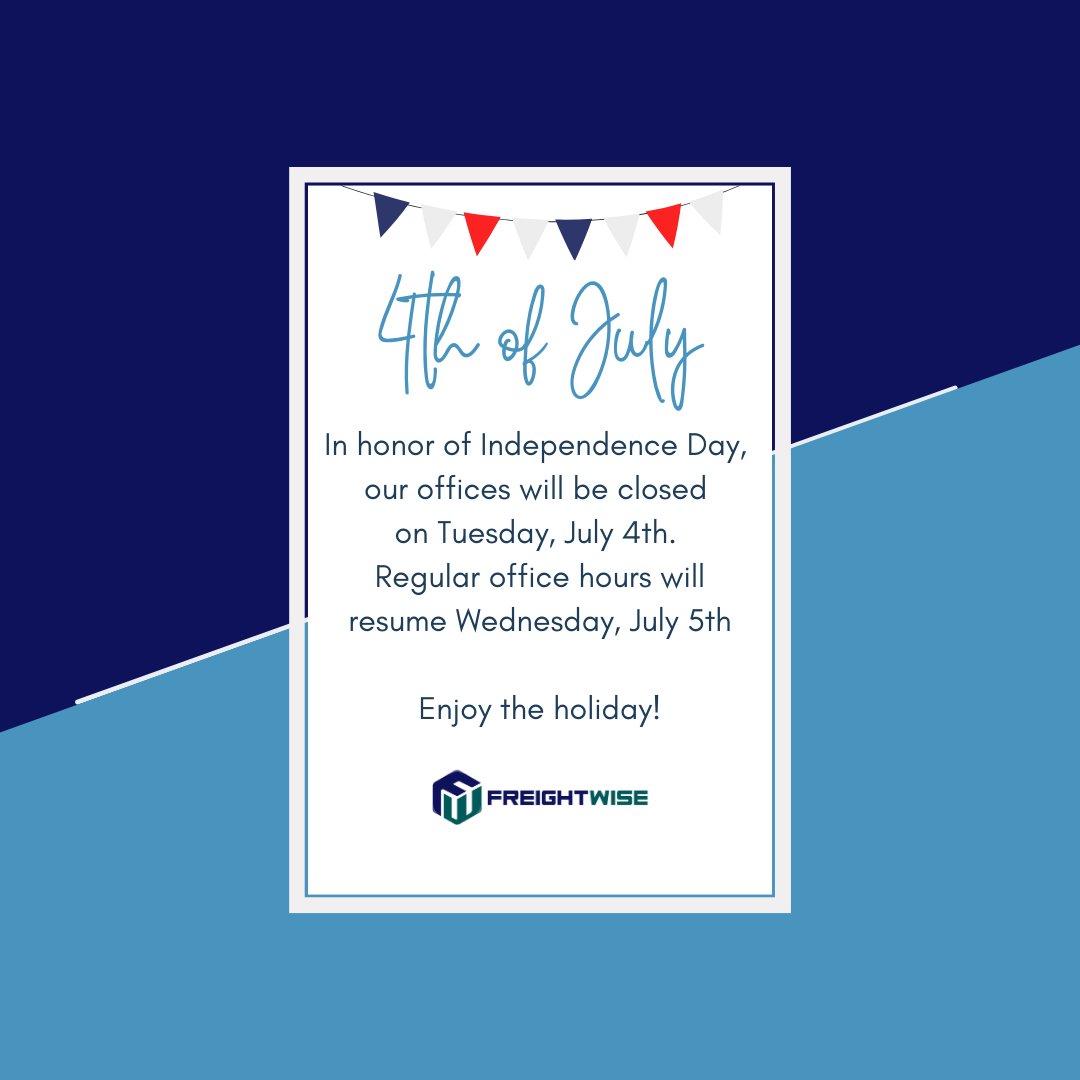 🎉 Happy Independence Day! 🇺🇸🎆
Just a friendly reminder that our office will be closed on this special occasion, so let's take a break, enjoy the fireworks, and celebrate our freedom! 🎇✨ #IndependenceDay #OfficeClosure #4thofjuly