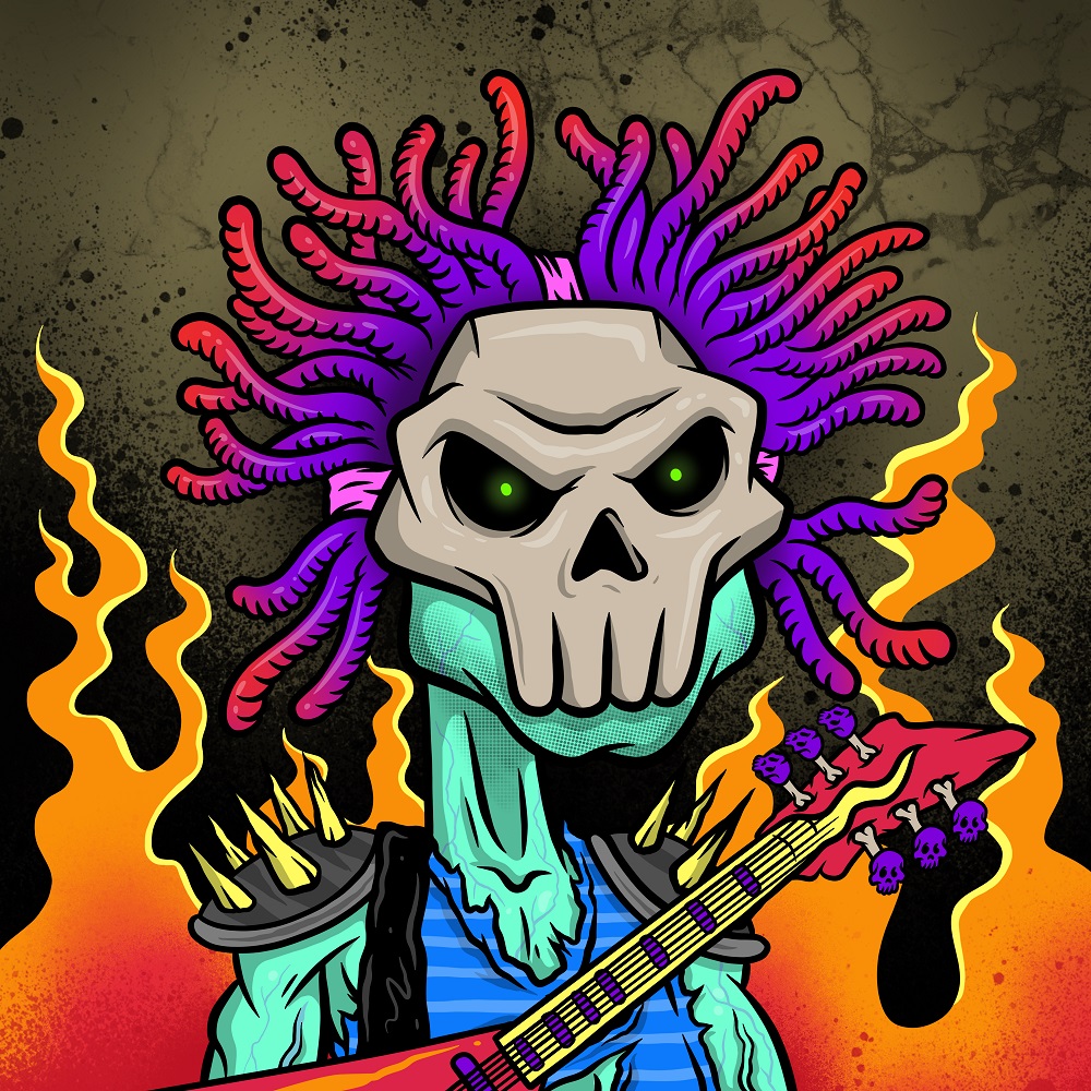 Introducing the fourth of THE TWELVE...

🎸 Metal Head 🎸

Congratulations to the winner of the April challenge <a href="/IgorFSoaresAu/">Igor_IFS</a>! 

The next of The Twelve and the winner will be revealed tomorrow. 👀

#ToxicSkullsClub #TheTwelve #NFTcommunity #NTP #TSCgrails #legendary #NFT