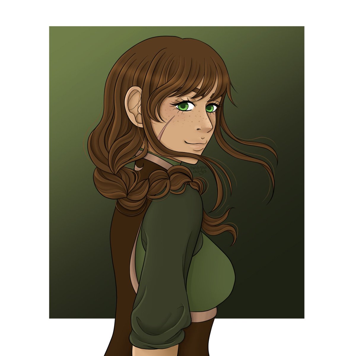 Twilightday_s's tweet photo. First attack for #artfight2023 ✨ This is @StarrySwirly OC Fortuna! #teamvampire https://t.co/5KoPxPtPNL