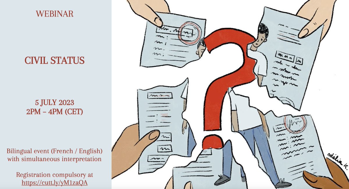 ILA_official's tweet photo. Excellent webinars forthcoming.
Join us for #civilstatus
Date: Wednesday 5 July 2023
Time: 2:00 pm – 4:00 pm (CET)
https://t.co/FpwcsR7yfN
Registration: https://t.co/SHok7AvBcP
Text of the White Paper: https://t.co/HXDz6hAaiM
#BuildTomorrow #ConstruireDemain @150ADIILA2023 https://t.co/3oCzJdNboc