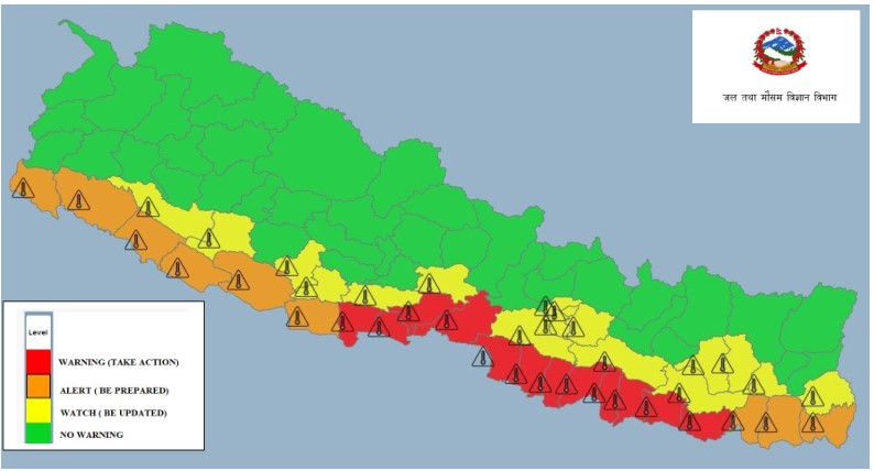 Alert N-13: Many thanks to our members for their timely and anticipatory response to #heatwave in the #susceptible districts of the #Madhesh province. Hoping this anticipatory response will bring more light to underrepresented hazards such as these!🔥❄️ fb.watch/lyGxT8wp81/
