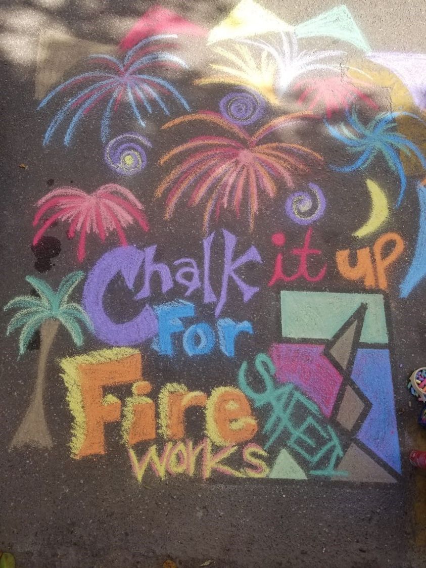 Fireworks: Don’t light them, draw them! Brighten your neighborhood and celebrate the #FourthOfJuly with chalk art. Stay safe and ease the burden on hospitals. If you do use fireworks, follow these safety tips: ow.ly/NCwi50P1Nvf. #ChalkOneUpForSafety #SafeNotSorry