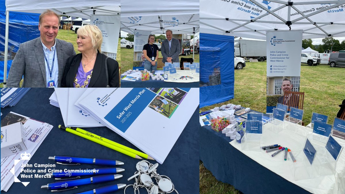 PCC @JohnPaulCampion values hearing your thoughts on policing in your community. On Saturday, DPCC @Mbayliss14 and the team engaged with the public at the @hanburyshow on their policing priorities. If you'd like to chat, we'll be at @OsFoodFest on Saturday! #SaferWestMercia