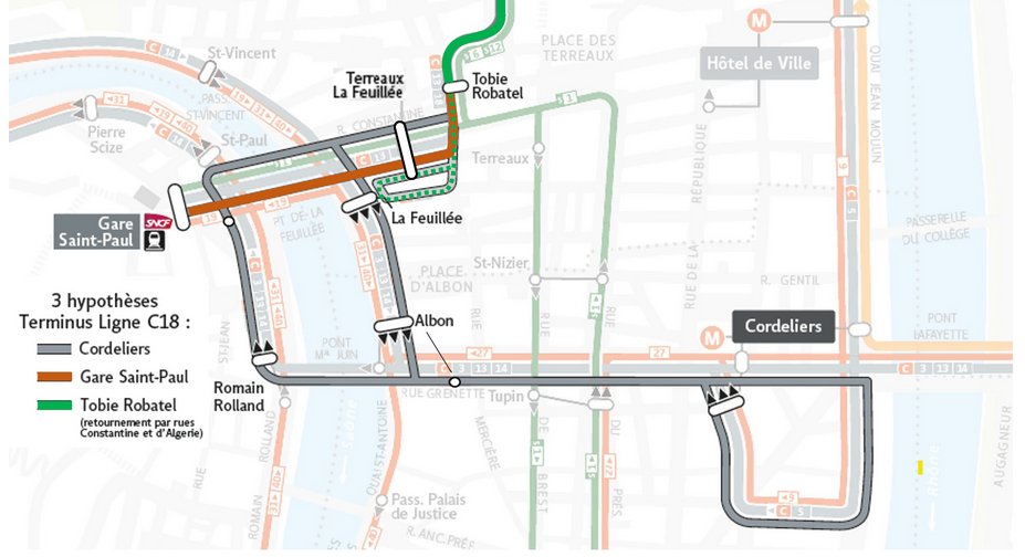 grandlyon's tweet photo. #JeParticipe  📣 Presqu'île à Vivre : dernière semaine pour donner votre avis sur le nouveau terminus du C18 ! 🚆

✒ Participez à la concertation en cours sur le futur terminus de la ligne C18. Trois options de terminus sont proposées. La consultation se termine le 7 juillet. https://t.co/5TVxZgYRbg