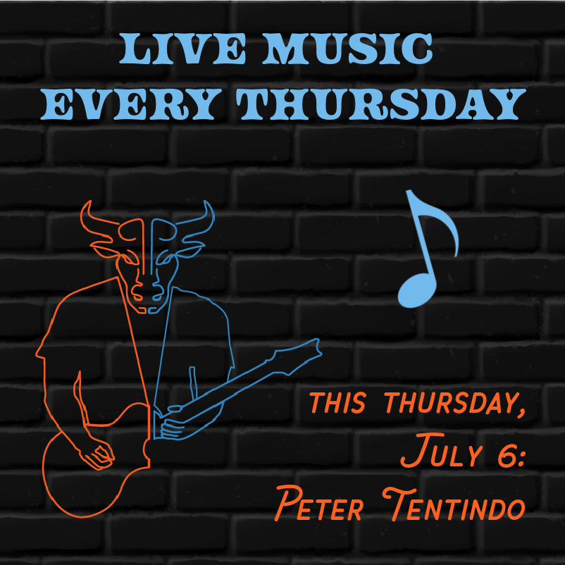 thedoublebull's tweet photo. Join us this Thursday, July 6, as we welcome back Peter Tentindo to the lounge! Live music begins at 7pm. https://t.co/Ix1PT9ANYS