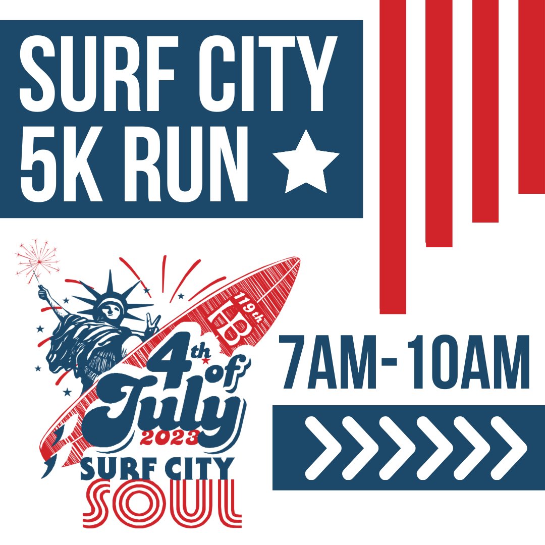 CityofHBPIO's tweet photo. On July 4th, join us for the Surf City 5K Run! The Surf City 5K Run takes place before the parade along the historic route.
To sign up for the Surf City 5K Run, please visit https://t.co/cIn167WMAp
#HB4thofJuly #HuntingtonBeach #SurfCity https://t.co/qFwPLnEnKJ