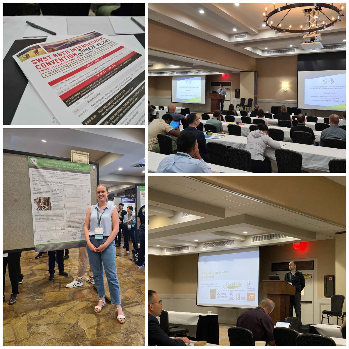 InnoRenewCoE's tweet photo. #InnoRenew CoE researchers, Lei Han, Amy Simmons, Dr. Rok Prislan, Lea Primožič, Dr. Matthew Schwarzkopf, and Dr. Dean Lipovac, presented at the 66th @SocietyWood International Convention.
Read about the research presented at #swst2023.
➡️https://t.co/2RdzutqYx7 https://t.co/YospINICkR