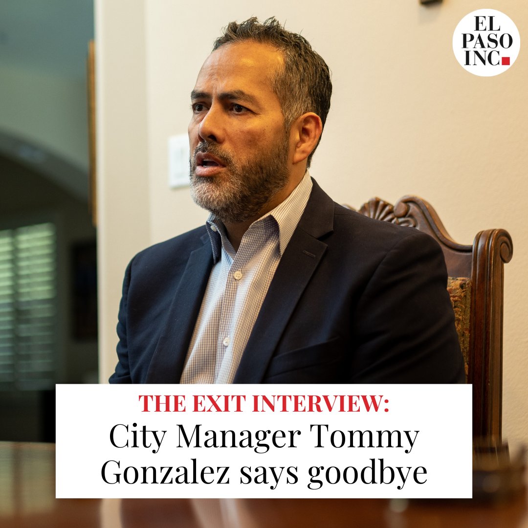 ElPasoInc's tweet photo. EXCLUSIVE: El Paso Inc. had a wide-ranging conversation with Tommy Gonzalez, a day before his tenure as El Paso's second city manager ended. In this exit interview, Gonzalez reflected on his time in the Sun City and discussed his firing and more.

https://t.co/hJXYDkxrbq https://t.co/pyQZZZkphu
