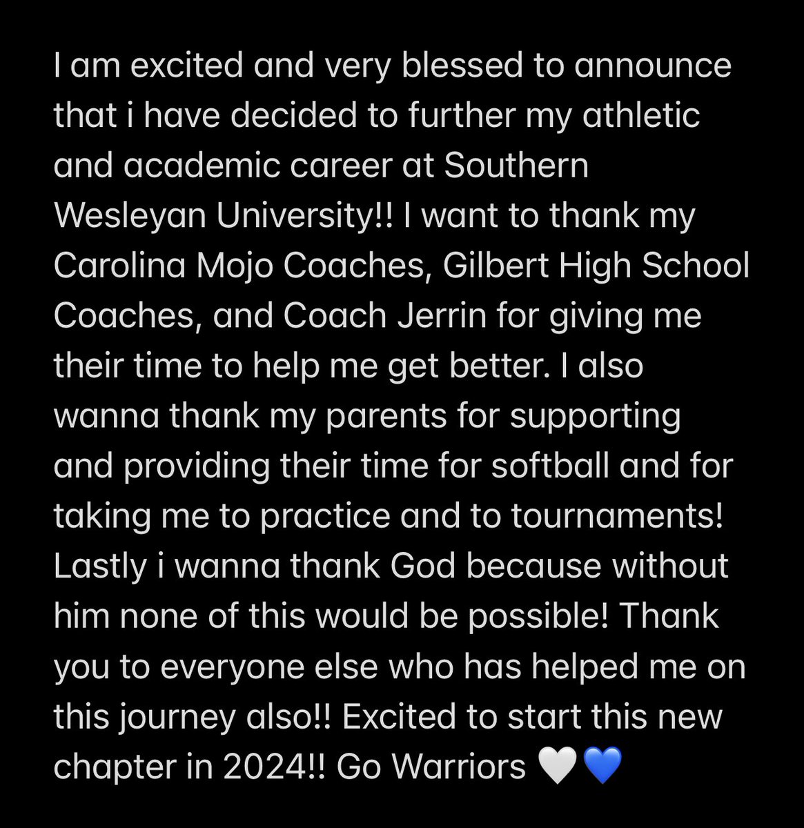 AydenLeaphart's tweet image. excited for this new chapter in my life!! Thank you to everyone who has helped along the way!! #gowarriors