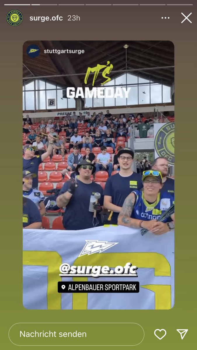 sonny1football's tweet photo. Beste Fans! 🫶⚡️😘
@ofc_surge @StuttgartSurge
#SavetheKings
📷 Stuttgart Surge Instagram Story https://t.co/FPEujOi1YC