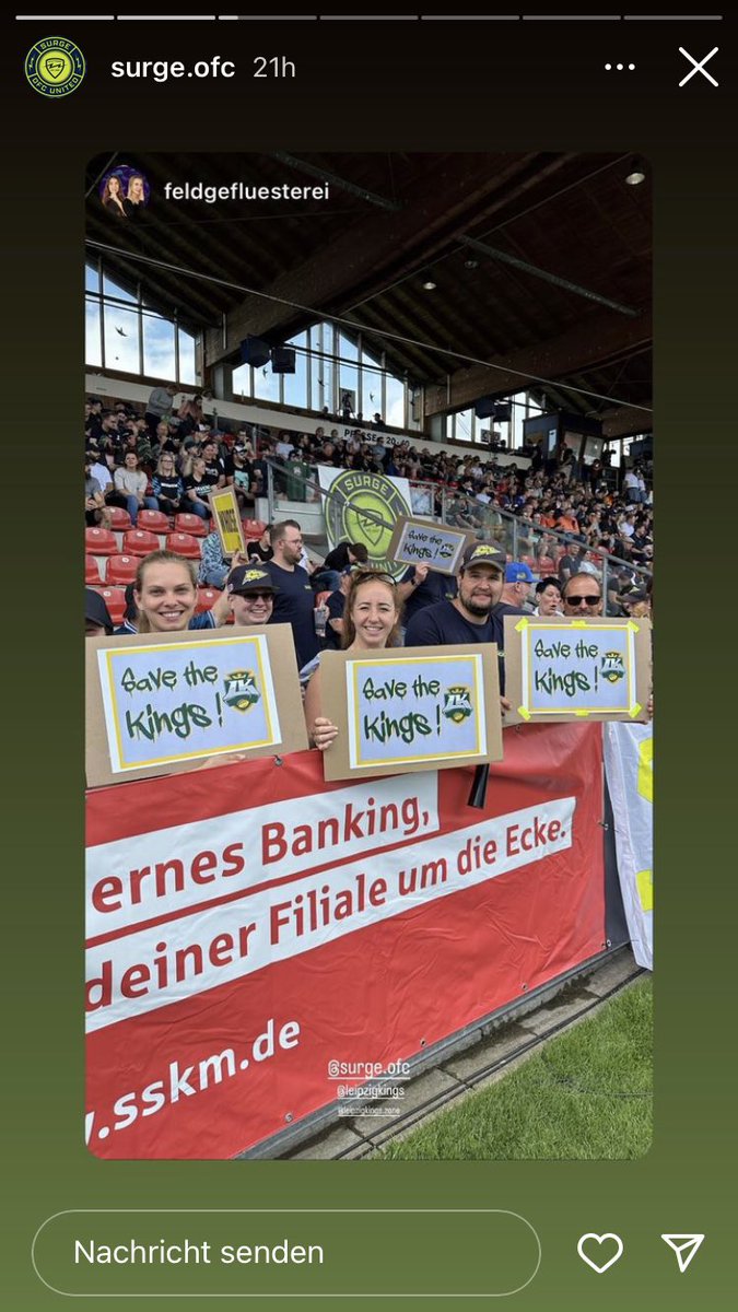 sonny1football's tweet photo. Beste Fans! 🫶⚡️😘
@ofc_surge @StuttgartSurge
#SavetheKings
📷 Stuttgart Surge Instagram Story https://t.co/FPEujOi1YC