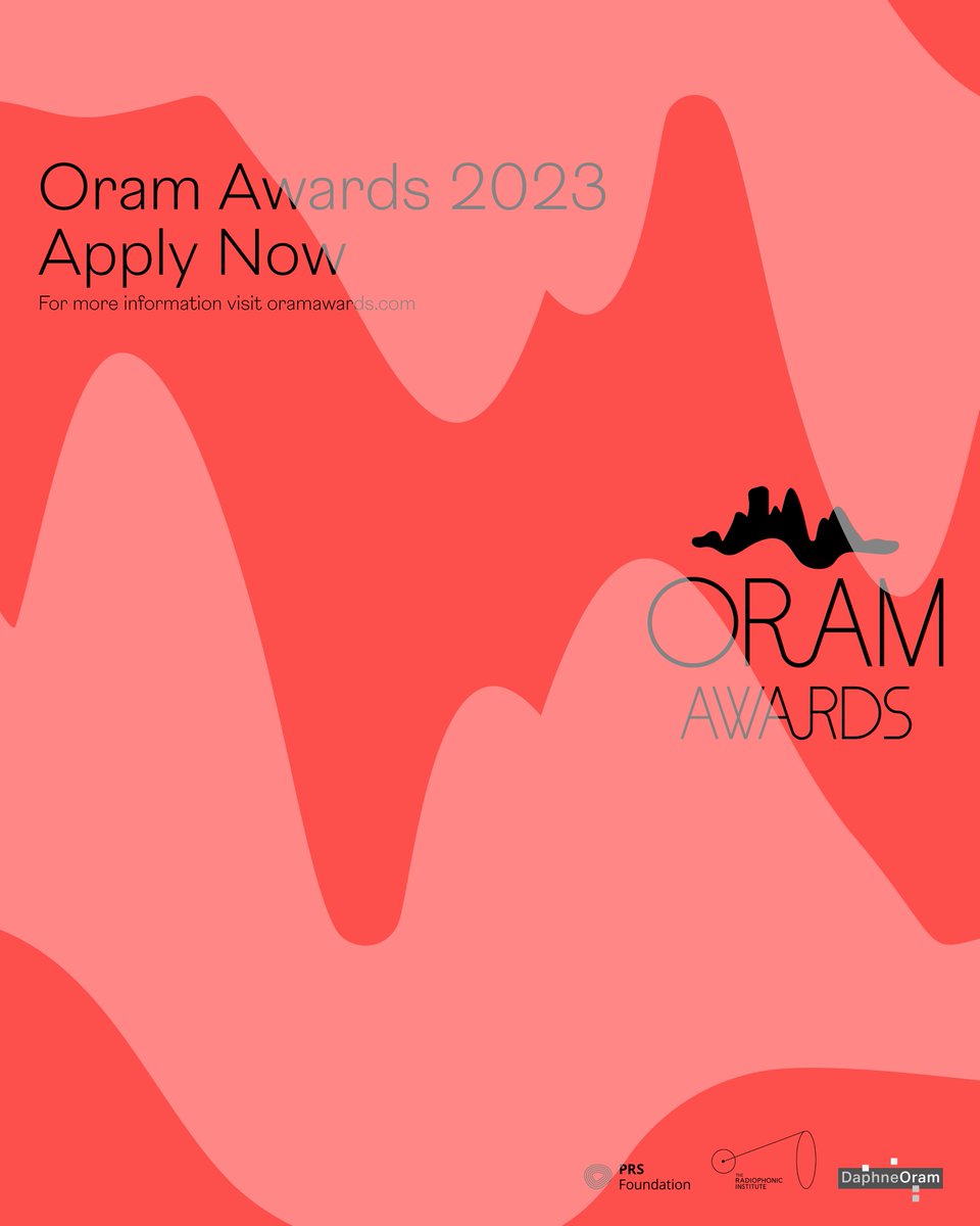 APPLY NOW 🎛️ Applications for the UK Category of the Oram Awards 2023 are now open Any individual music creator, or their representative who meets the criteria below can now apply. ➡️oramawards.com @PRSFoundation @theradiophonic @daphneoram