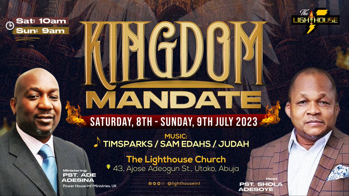 @Lighthouseint 
#JoinTheMandate
#TheKingdomMandate
#IAmLighthouse