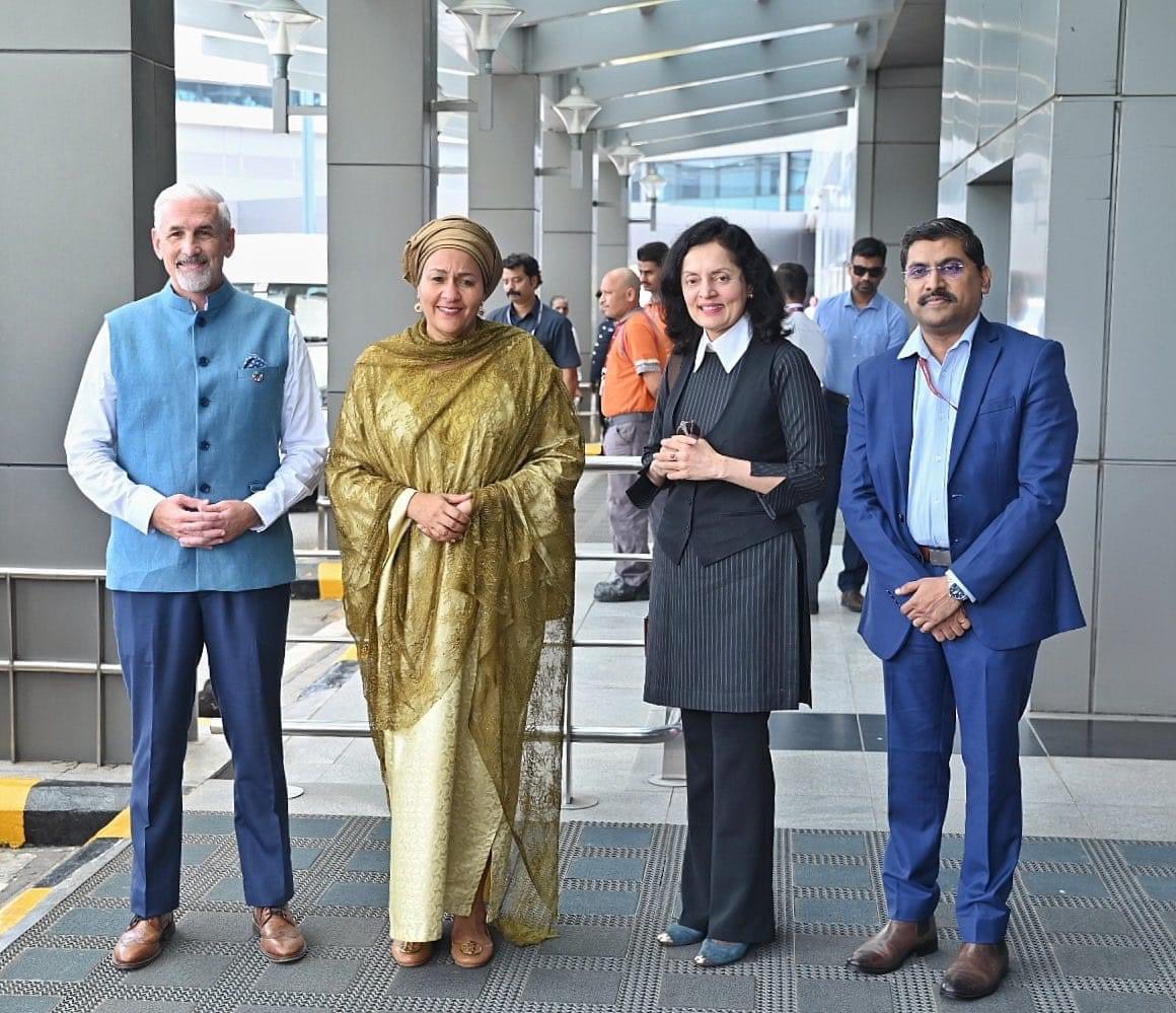 ShafeeqDelhi's tweet photo. A warm welcome to the United Nations Deputy Secretary General Amina J Mohammed as she arrives in New Delhi on an official visit to India. https://t.co/yctB5KCaXT