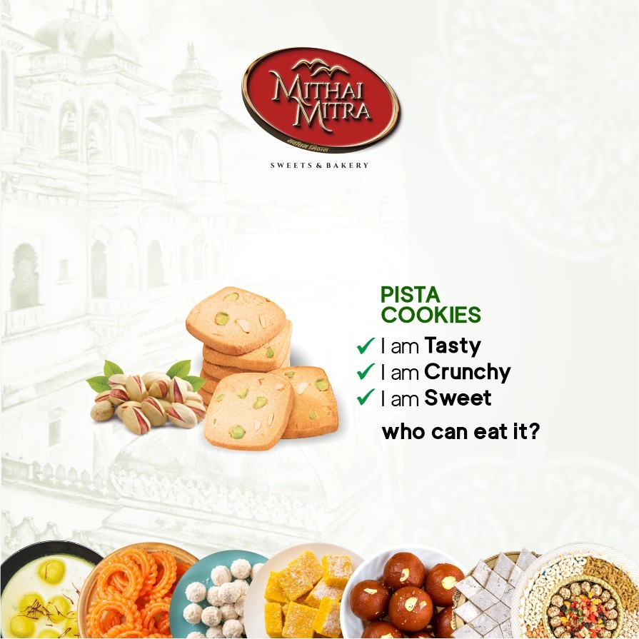 mithai_mitra's tweet photo. Indulge in the irresistible delights of PISTA COOKIES! 😋🍪🌰 Sweet, crunchy, and oh-so-tasty. Tag your cookie-loving squad and let the snacking begin!

#deliciousdesserts #TasteTheMagic #FlavorExplosion #happinesswithin #mithaimitra #sweets #tastytreats https://t.co/pDPyGaiAmT