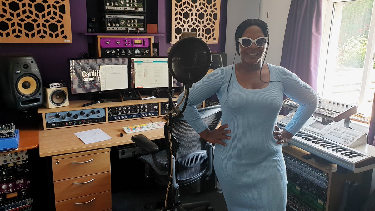 A recent recording session with Alice Gyunda, recording vocals for her song, 'Hongera', a celebration of the Swahili language.