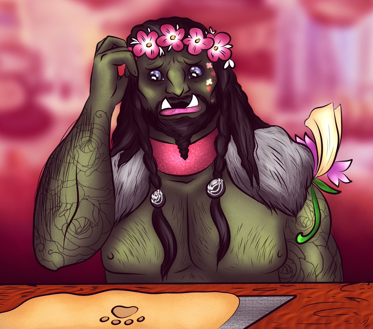 cleric_go_bonk's tweet photo. I emerge from beyond the rate limit to present some attacks I did for ArtFight!
Merriann for Lindenmori, Elanor for Chrysalissa, A'Tor for Connor the Conceded, and Orlog gro-Morkul for Fluffy Cannibal https://t.co/QIgXDo6kjk