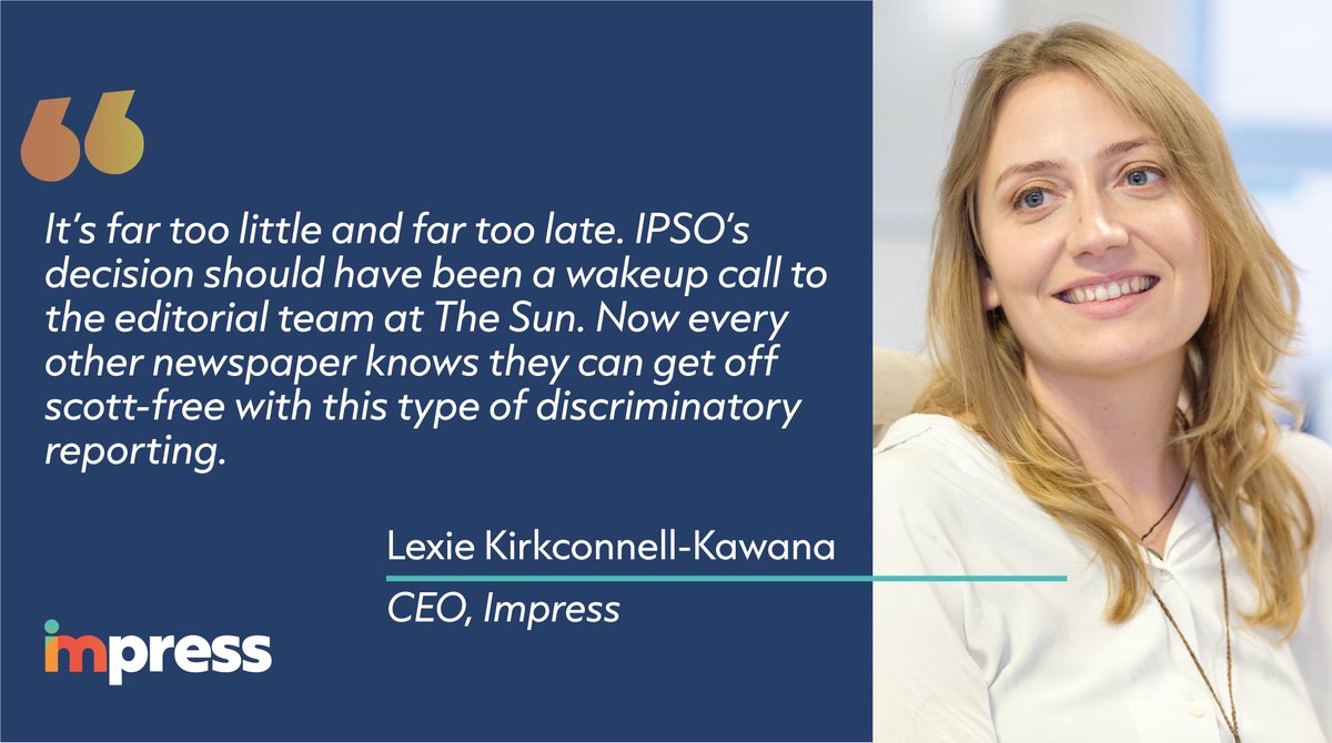 "Far too little, far too late."

🎙Impress CEO Lexie Kirkconnell-Kawana shared her thoughts with <a href="/LBC/">LBC</a> host <a href="/SangitaMyska/">Sangita Myska</a> after IPSO upheld complaints of sexism made against Jeremy Clarkson's column on Meghan Markle, published by The Sun in December.