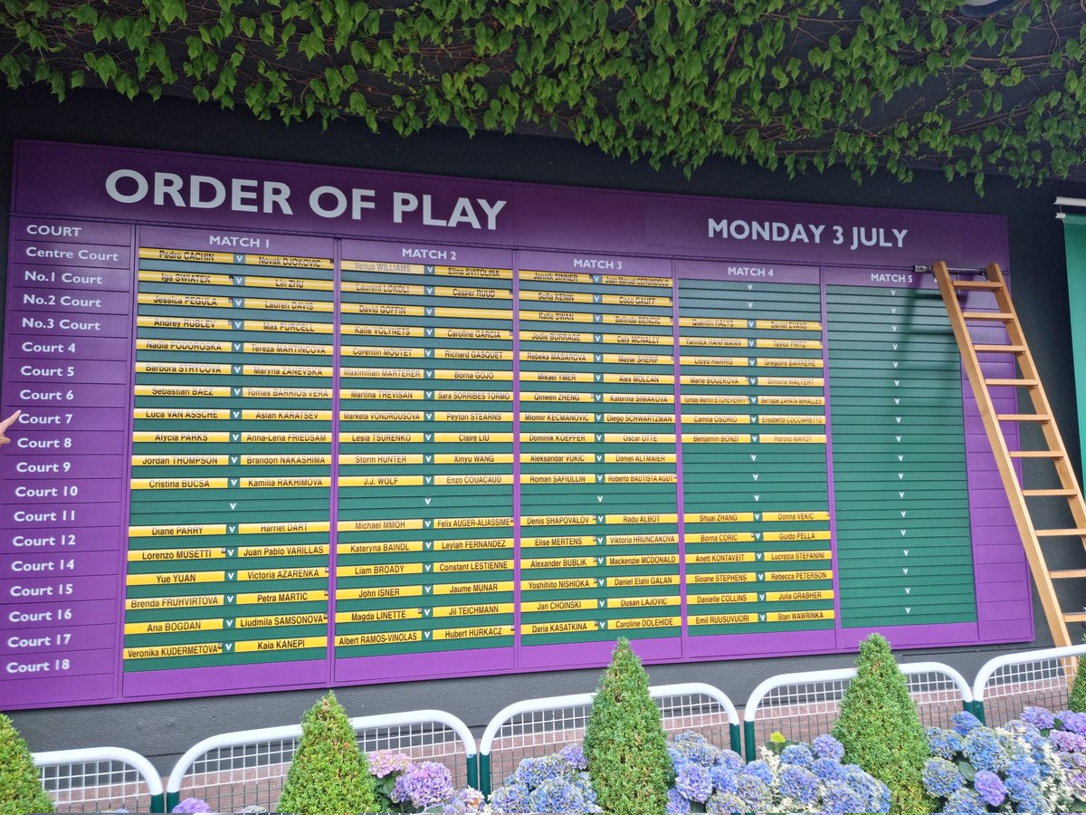 McGraders's tweet photo. #wimbledon2023 May have brought my own racquet, just in case... https://t.co/YXy8MVVbjC