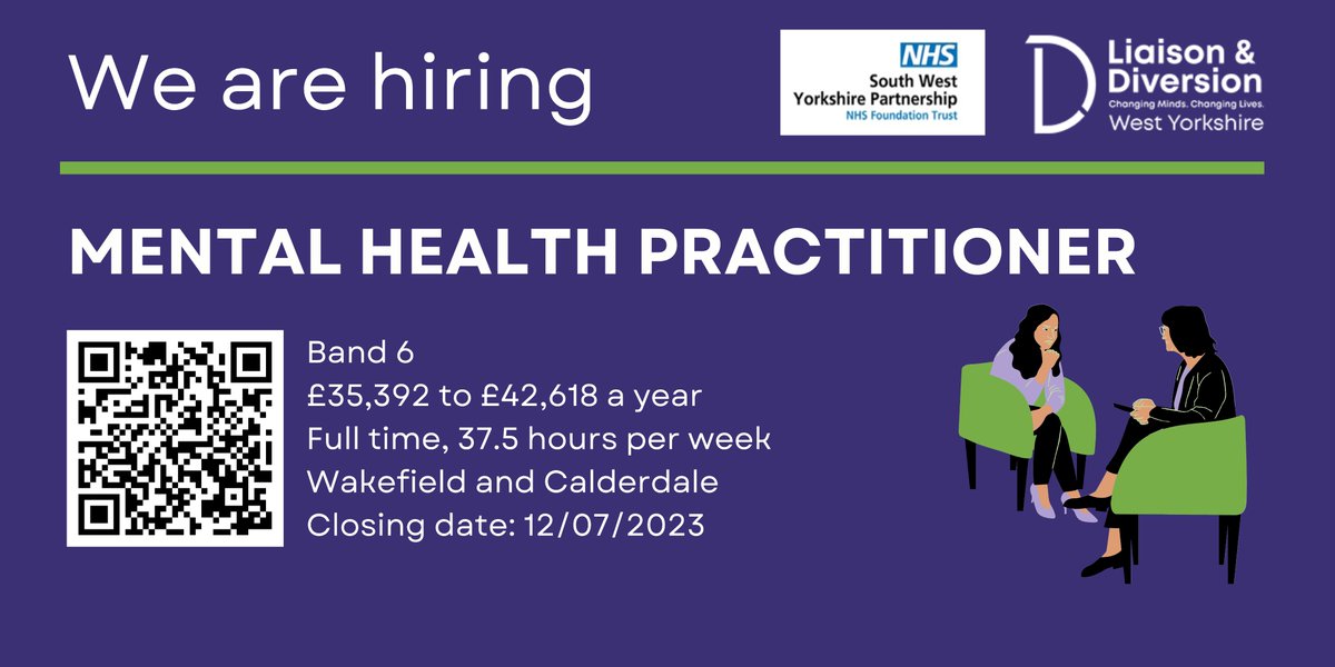 LandD_WY's tweet photo. 📢We are hiring!

We are seeking two Mental Health Practitioners to join our Wakefield and Calderdale teams, in partnership with @allofusinmind

Find out more and apply here 👇
https://t.co/TyF5QehIeA

#mentalhealth #Vacancy #WeAreHiring https://t.co/NRDAuPMiaO