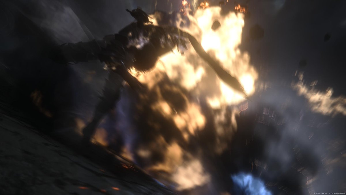 Stroughnecks's tweet photo. Clive is not having fun anymore. Titan's Earthen Fury is hoot to take photos with. #PS5Share, #FINALFANTASYXVI https://t.co/nf9lNaUUbu