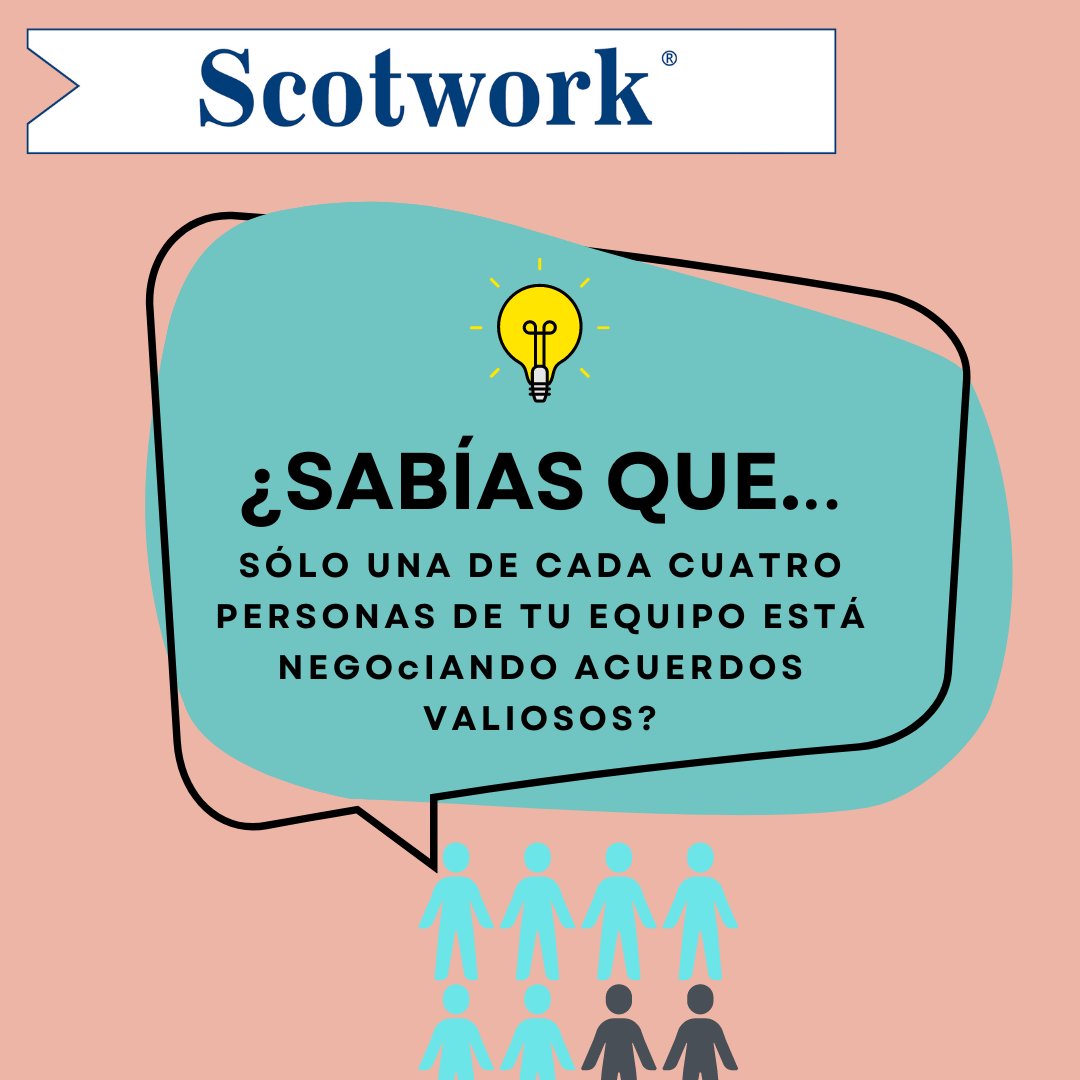 ScotworkES's tweet photo. 💎¿Sabías qué sólo el 24% de los negociadores de ventas y compras creen que sus acuerdos crean valor a largo plazo?
¡Hazlo 100% con nosotros! https://t.co/POioO8oACL