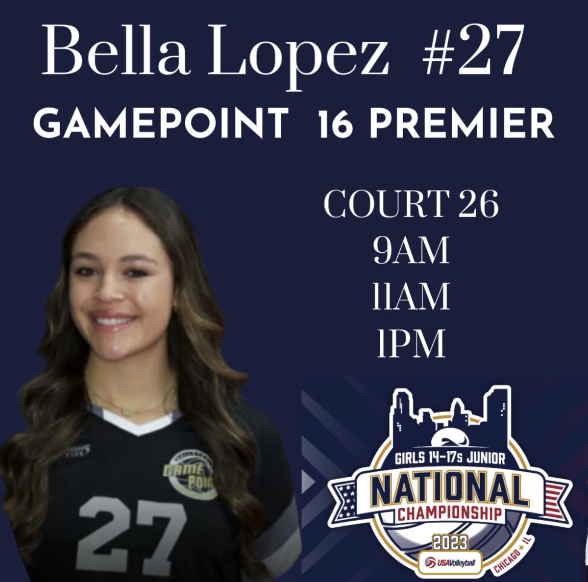 National’s!!!! I’m soooo ready!!! 
#volleyballrecruit #GJNC #classof2025 #NCAAWVB