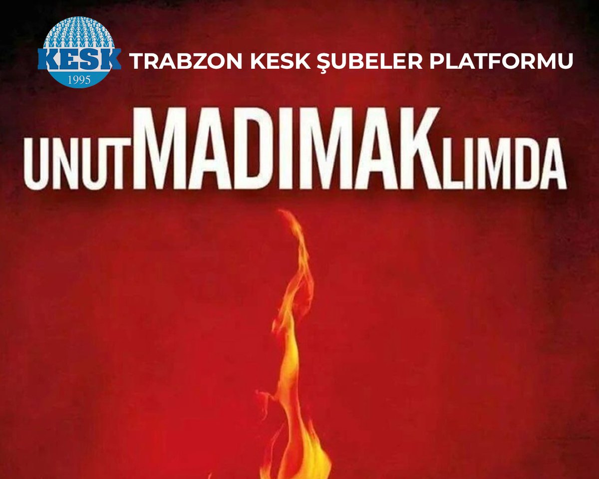 Emanet cana kıymayı yiğitlik sananlar, sanmasınlar ki bu defter kapandı.
Sivas seni unutursak, seni unutturursak yansın damarlarımız kurusun kanımız!!!

👉 #2temmuzsivaskatliamı
👉 #sivaskatliamı
👉 #sivaskatliamınıunutmadık
👉 #unutmadıkaklımda
👉 #trabzonkeskşubelerplatformu