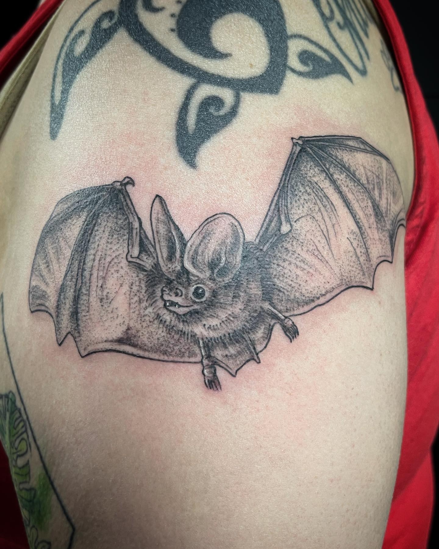 Flying Bat Tattoo