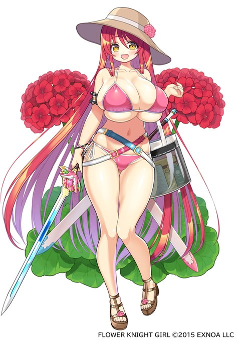 「FLOWER KNIGHT GIRL」にてゼラニウム(水着)を描かせていただきましたー
よろしくですー
#花騎士 #フラワーナイトガール 