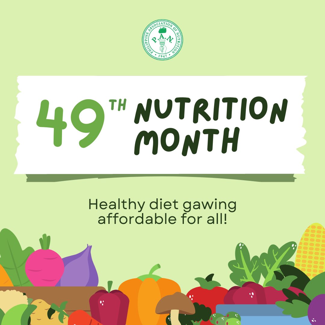panalpha's tweet photo. Health is a right and not a privilege.

In celebration of the 49th nutrition month, the Philippine Association of Nutrition - Alpha Chapter continues to advocate for access to affordable, sustainable, and healthy diet for the Filipino family.

Halina’t sumama sa pagsalo! https://t.co/7YUNuOL1Cv