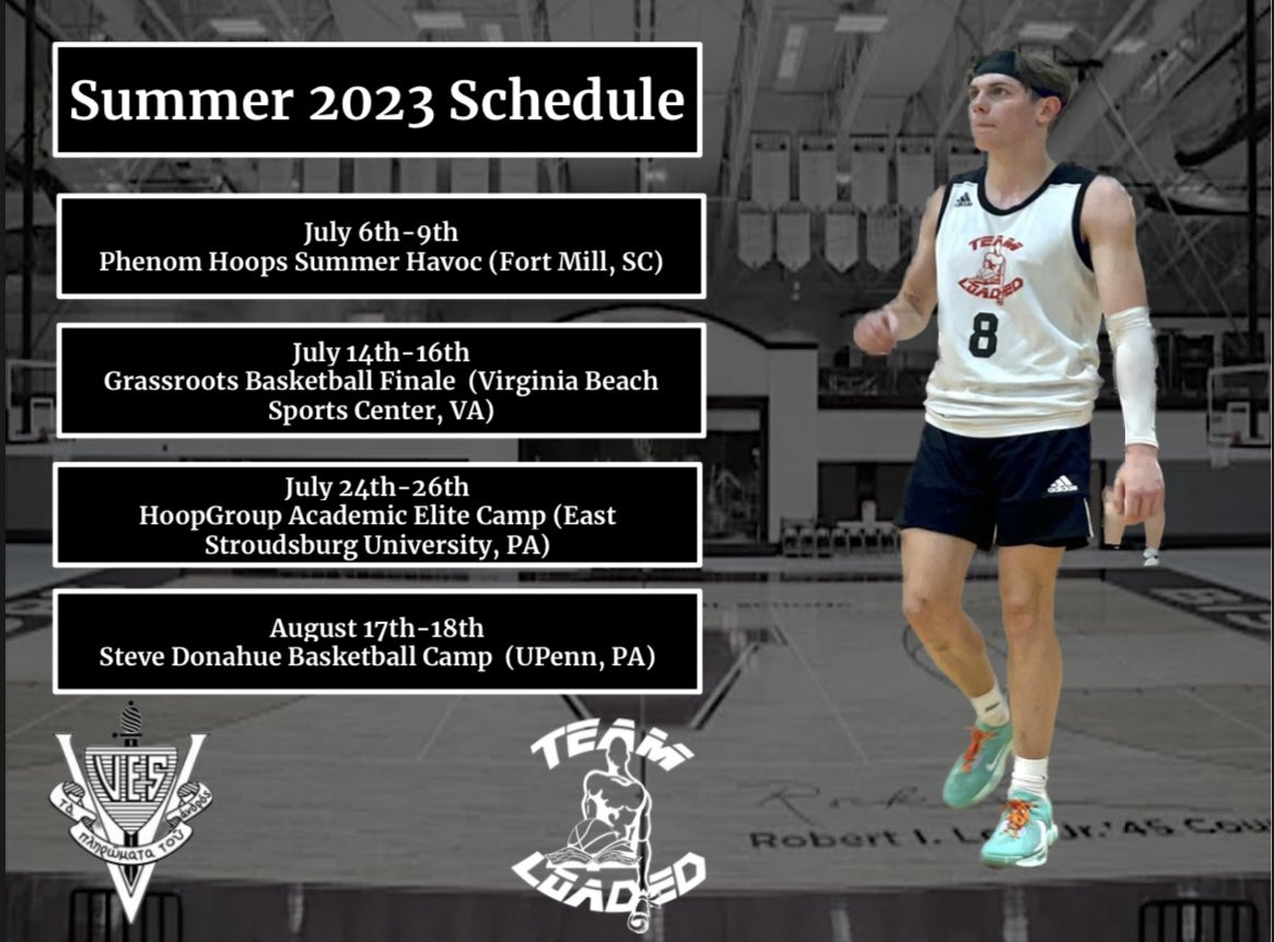My remaining summer schedule. <a href="/VES_MBB/">VES Boys Basketball</a> <a href="/CvaHoops/">Team Loaded CVA</a>